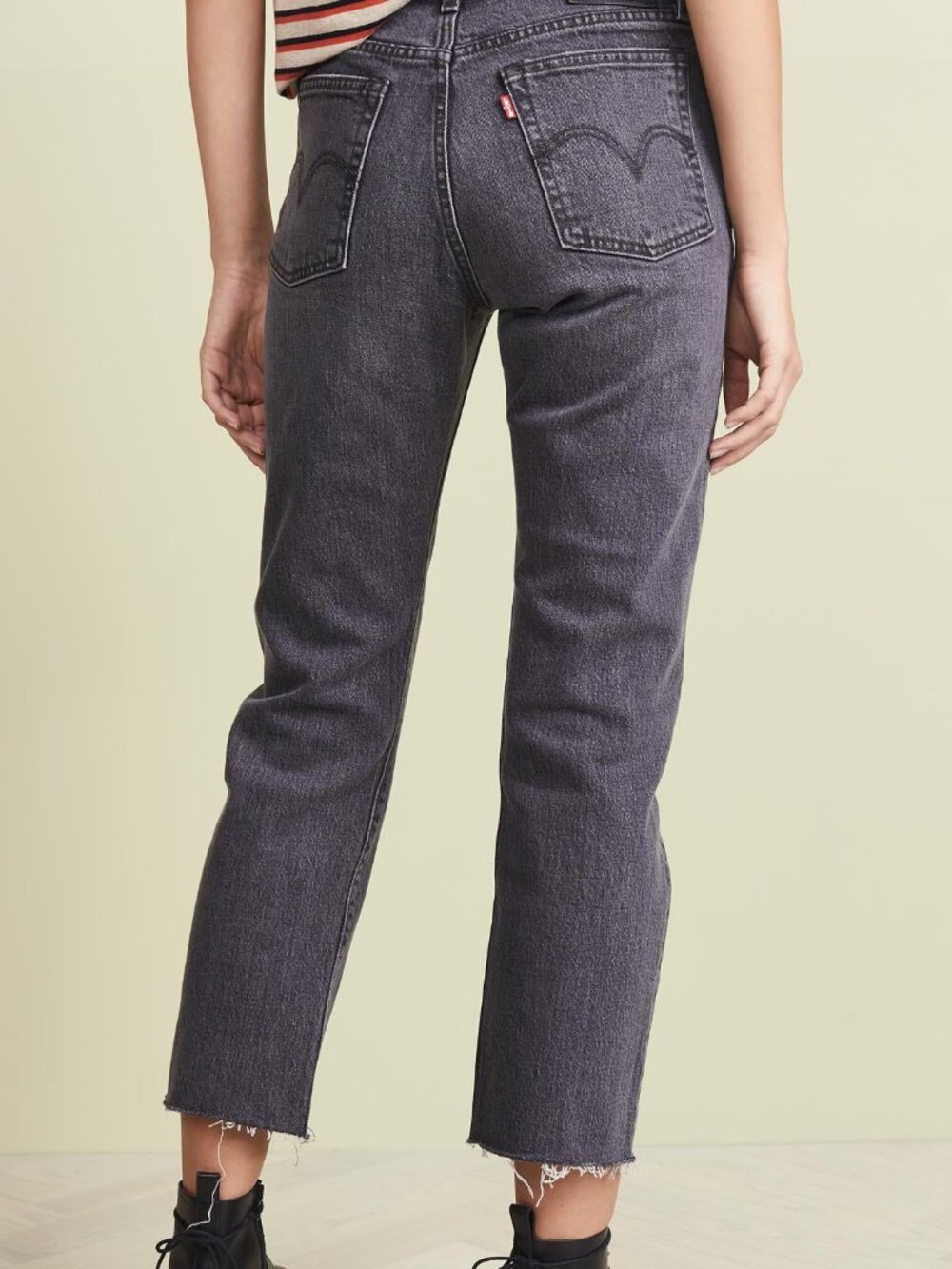Levi's Wedgie Straight Jeans (Faded Black)